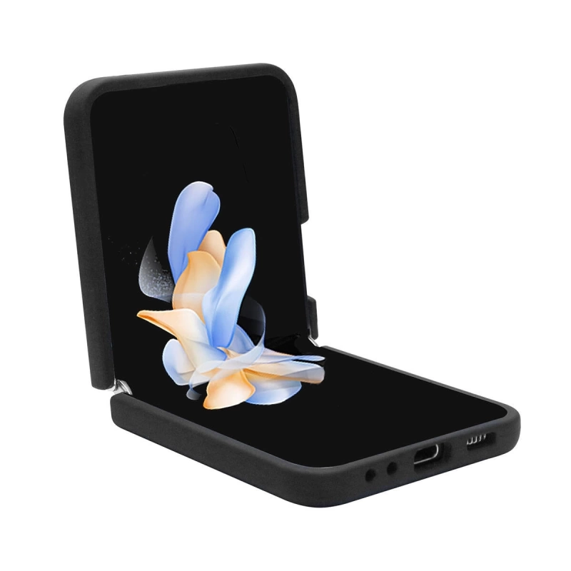 Galaxy Z Flip 5 Kılıf TUMI Liquid Silikon Metal Logo Dizayn Orjinal Lisanslı Kapak