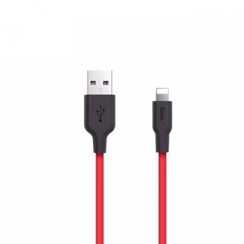 HOCO X21 USB to iPhone Lightning 2A Silikon Hızlı Şarj ve Data Kablosu