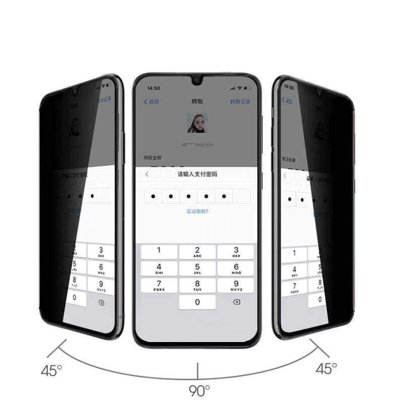 More TR Huawei P Smart 2019 Zore New 5D Privacy Temperli Ekran Koruyucu