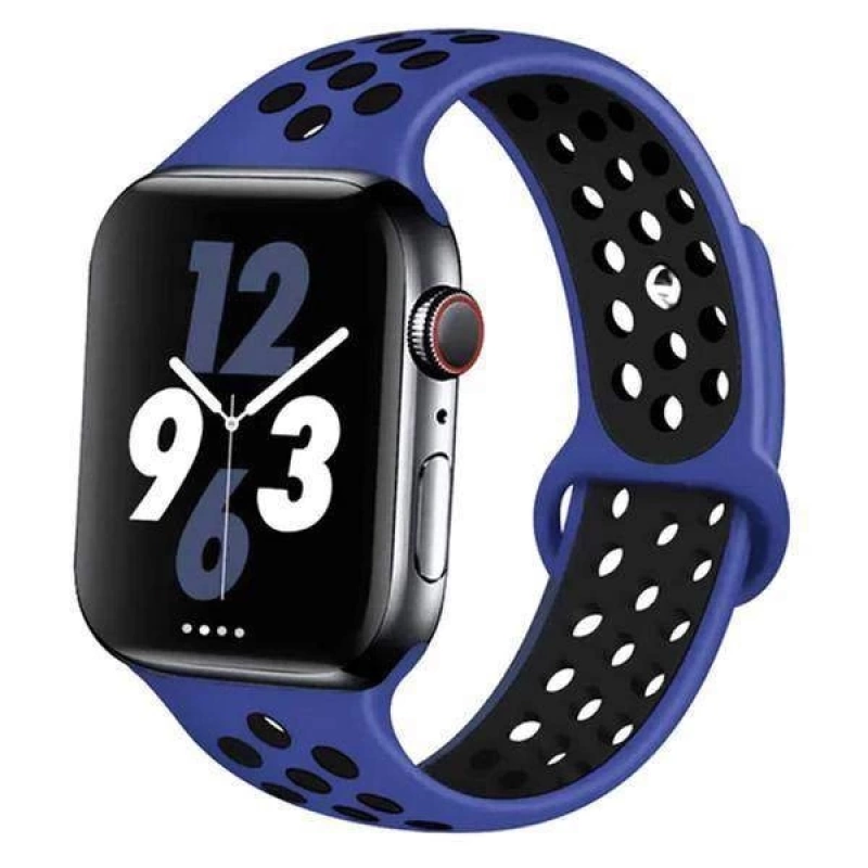 More TR Ally Apple Watch 7-8 45mm 6-5-4 44mm Kayış Kordon Nike Style Soft Silikon 3-2-1 42mm