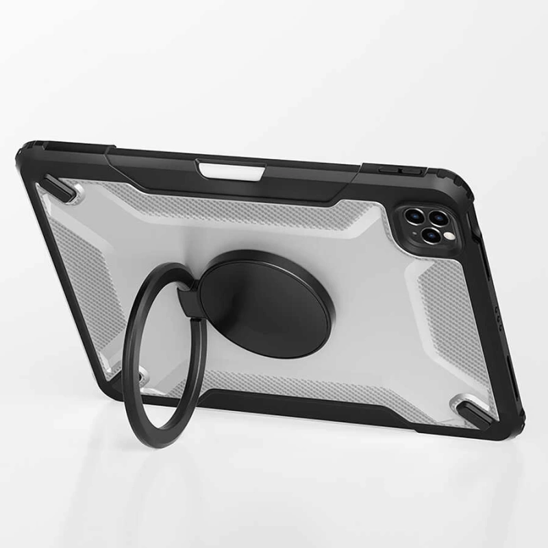 More TR Apple iPad Air 10.9 2020 (4.Nesil) Wiwu Mecha Dönebilen Standlı Tablet Kılıfı