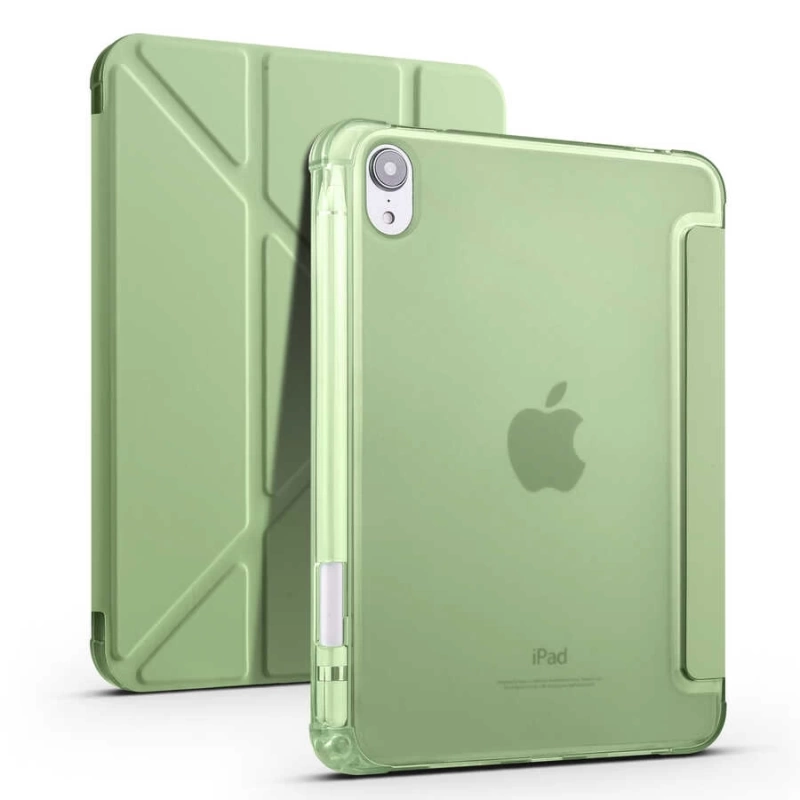 More TR Apple iPad Mini 2021 (6.Nesil) Kılıf Zore Tri Folding Kalem Bölmeli Standlı Kılıf
