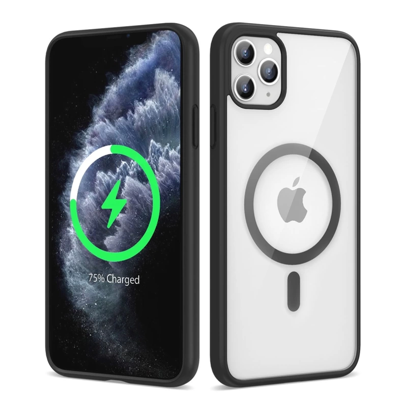 More TR Apple iPhone 11 Pro Max Kılıf Magsafe Wireless Şarj Özellikli Silikon Zore Ege Kapak