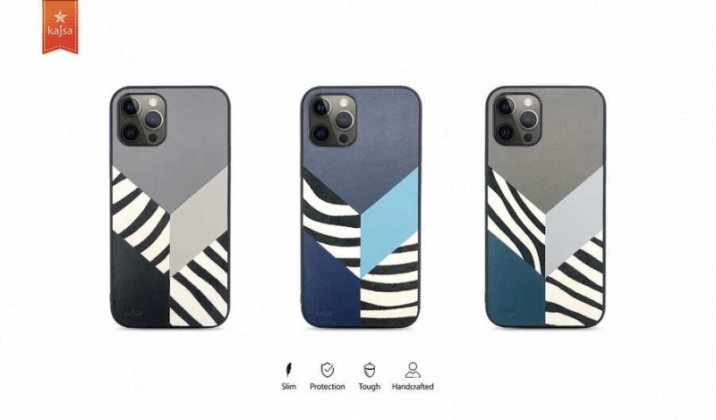 More TR Apple iPhone 12 Pro Kılıf Kajsa Glamorous Serisi Zebra Combo Kapak