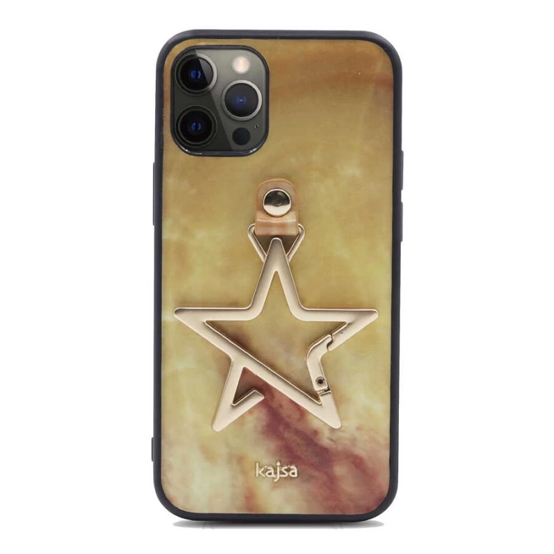 More TR Apple iPhone 12 Pro Kılıf Kajsa Starry Serisi Marble Kapak