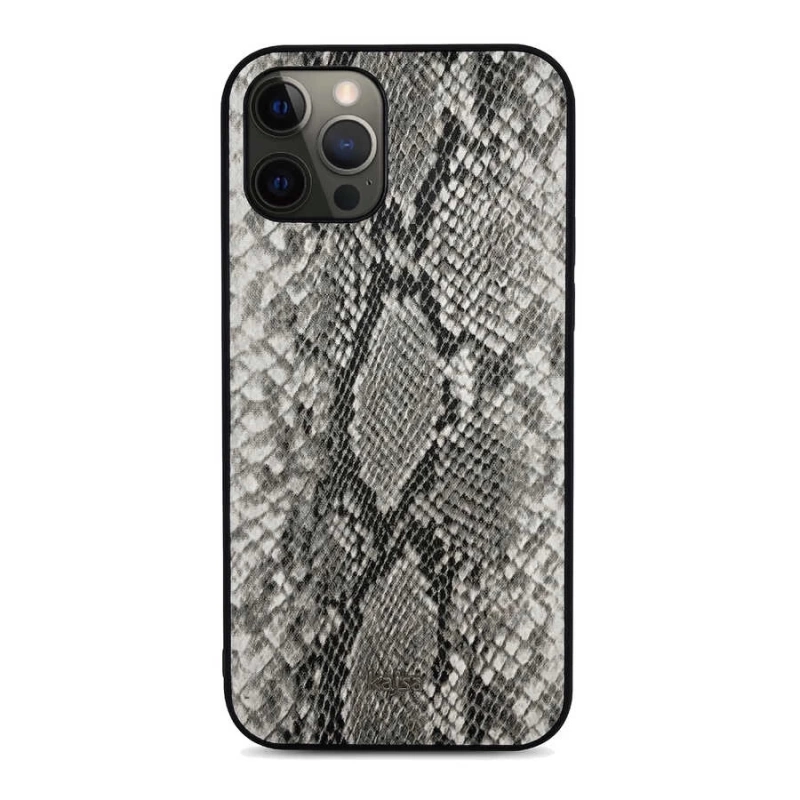 More TR Apple iPhone 12 Pro Max Kılıf Kajsa Glamorous Serisi Snake Pattern Kapak