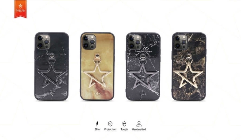 More TR Apple iPhone 12 Pro Max Kılıf Kajsa Starry Serisi Marble Kapak