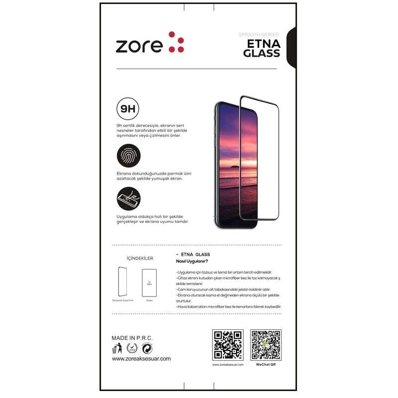 More TR Apple iPhone 12 Pro Zore Etnaa Cam Ekran Koruyucu