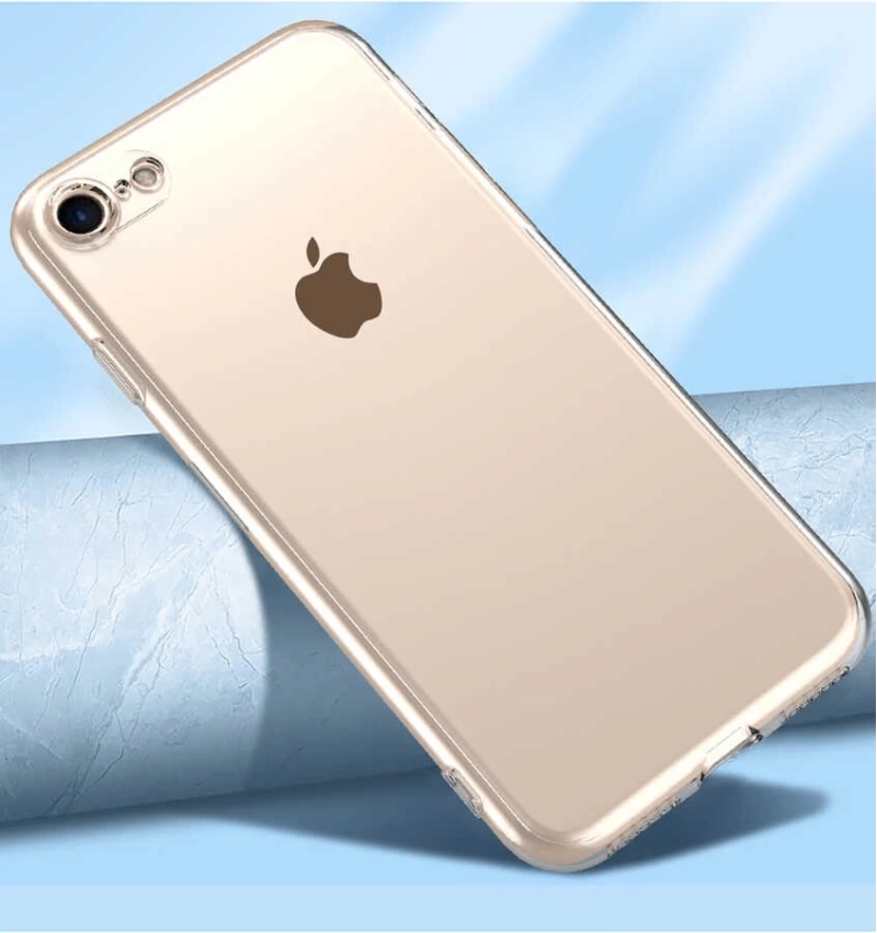 More TR Apple iPhone 8 Kılıf Zore Kamera Korumalı Süper Silikon Kapak
