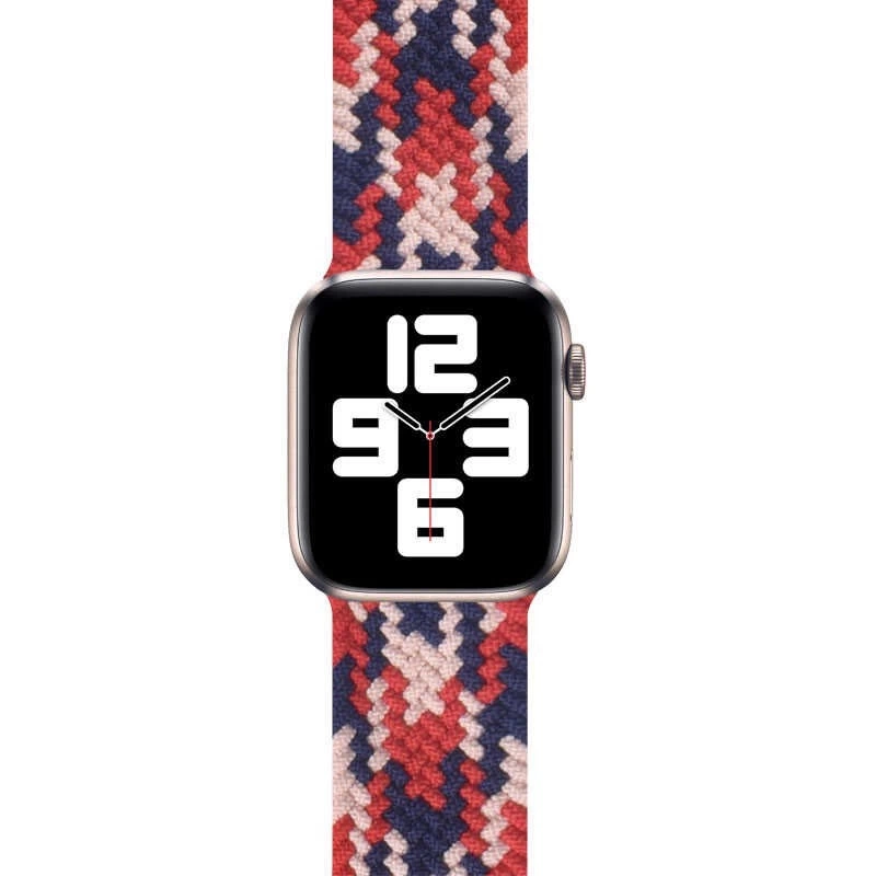 More TR Apple Watch 38mm Wiwu Braided Solo Loop Contrast Color Large Kordon