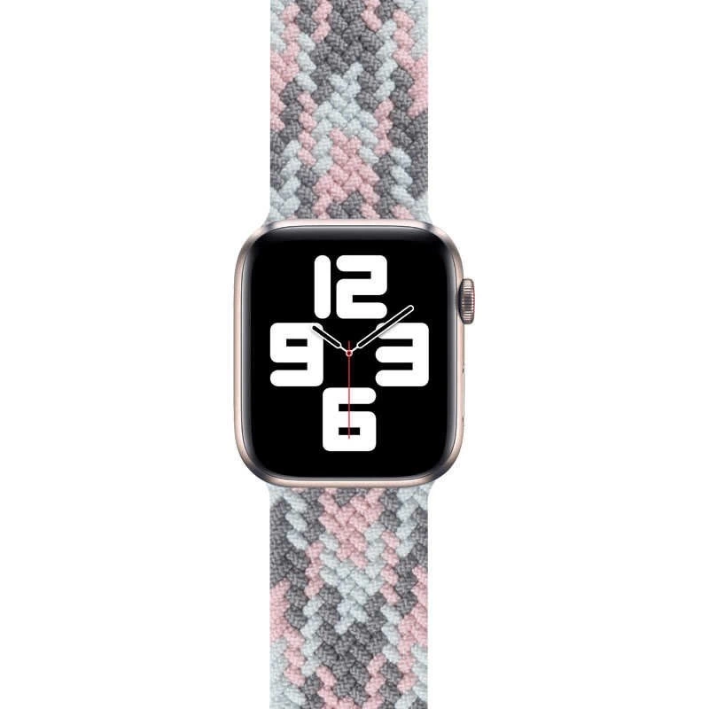 More TR Apple Watch 42mm Wiwu Braided Solo Loop Contrast Color Medium Kordon