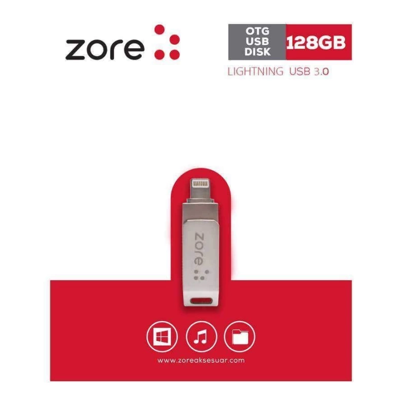 More TR Zore 3.0 Lightning Metal OTG 128 GB