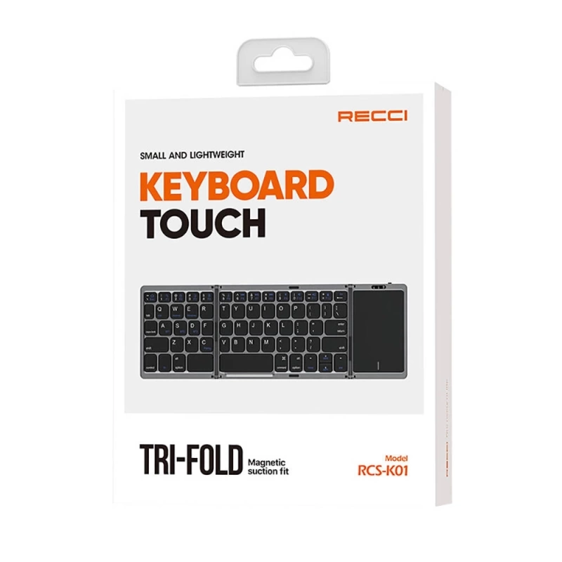 Recci RCS-K01 Katlanabilir Kablosuz Multifonksiyonel Touchpad Klavye