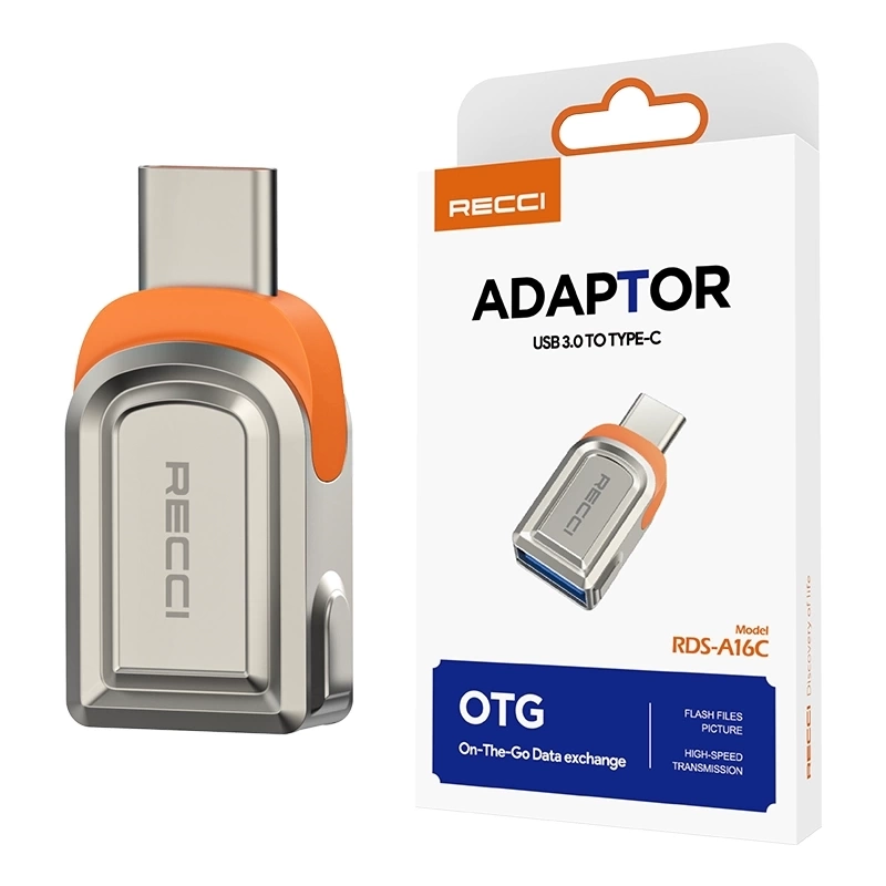 More TR Recci RDS-A16C Ultra Hızlı Veri Aktarıcı Adaptör USB 3.0 to Type-C OTG