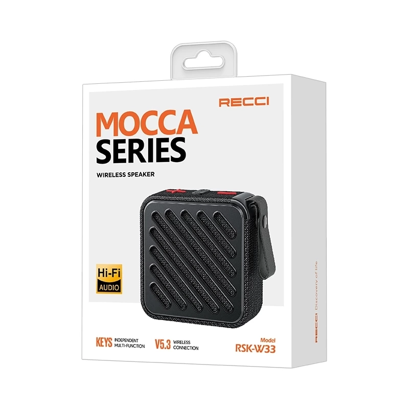More TR Recci RSK-W33 Mocca Serisi TF/AUX/USB Askılı Akıllı Wireless Bluetooth 5.3 Speaker Hoparlör