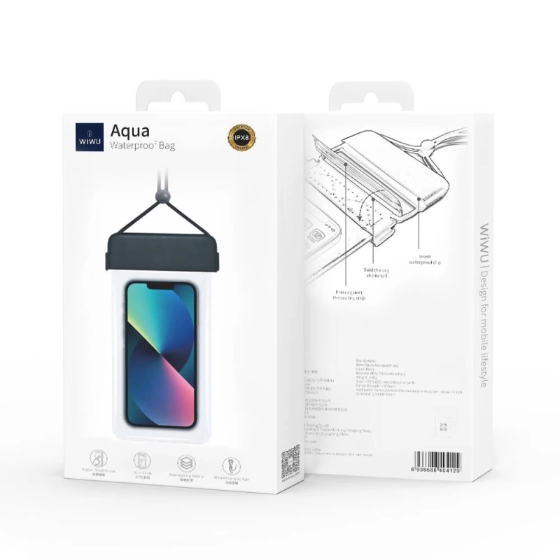 Wiwu Universal Su Geçirmez Kılıf Aqua Waterproof Max 6.9 inç IPX8 Sertifikalı