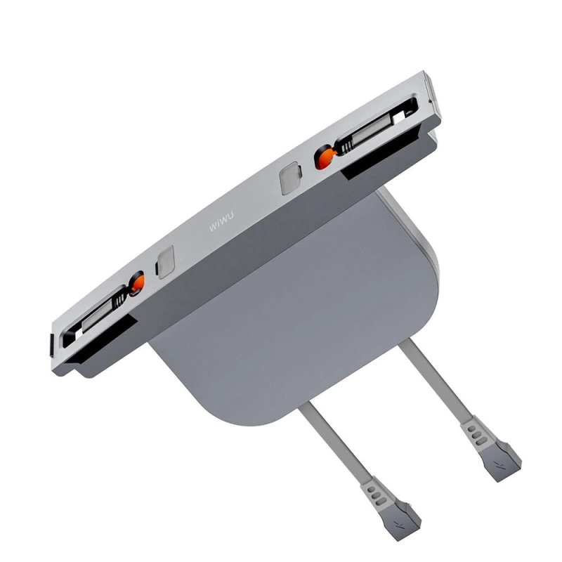Wiwu Wi-DS001 Tesla Uyumlu Type-C Lightning USB-A Akıllı Araç İçi Şarj İstasyonu 60W