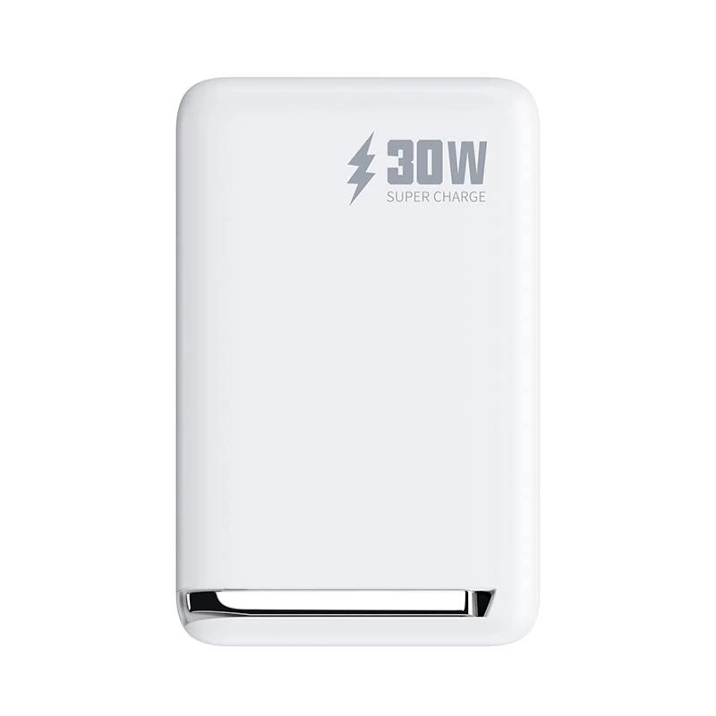 Wiwu Wi-P031 Qi2.0 LED Işık Göstergeli Standlı 30W Taşınabilir Magsafe Wireless Powerbank 10.000mAh