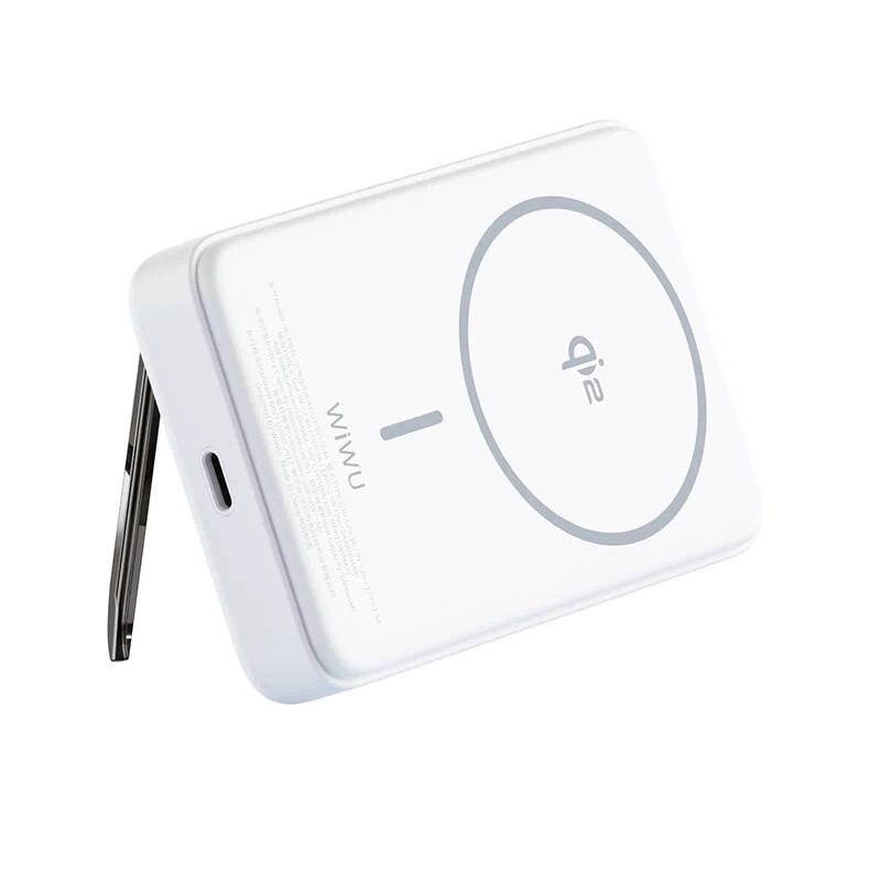 Wiwu Wi-P031 Qi2.0 LED Işık Göstergeli Standlı 30W Taşınabilir Magsafe Wireless Powerbank 10.000mAh