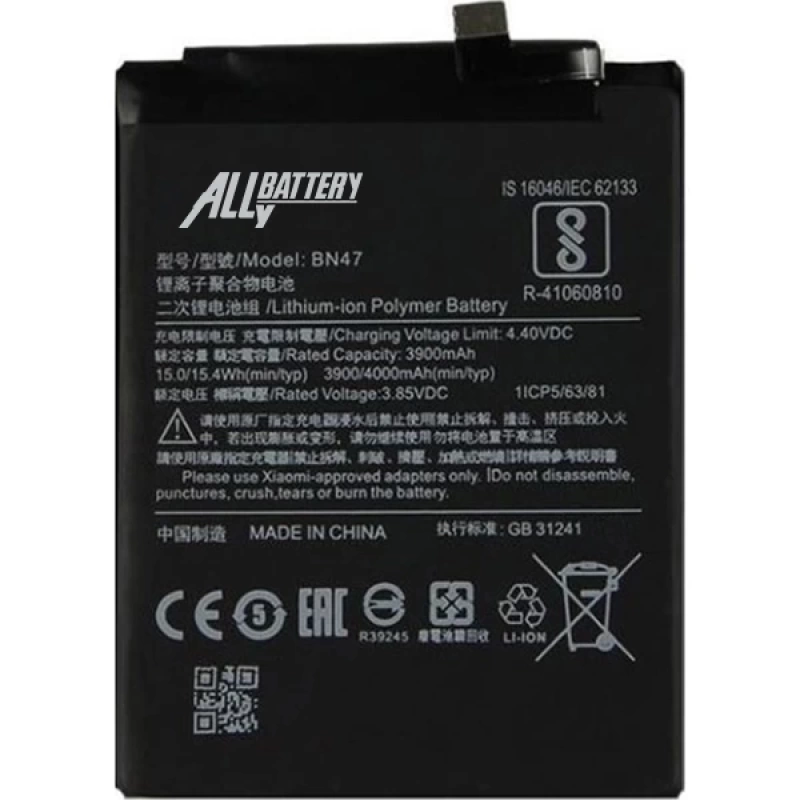 Xiaomi Mi A2 Lite  Redmi 6,6 Pro Bn47 Pil Batarya