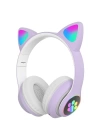 ALLY 23M Kedi Kulak Kulaküstü Bluetooth 5.0 Kablosuz Kulaklık Led Işıklı