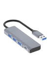 Ally ADS-309A 4in1 USB to USB + Type-C Hub Adaptör Çevirici Dönüştürücü Çoğaltıcı
