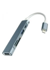 Ally S-503 5in1 Lightning to USB + SD Kart Hub Adaptör Çevirici Dönüştürücü