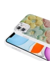 Apple iPhone 11 Kılıf Çiçek Desenli Parlak Taşlı Sert Silikon Zore Garden Kapak
