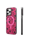 Apple iPhone 13 Pro Kılıf Magsafe Şarj Özellikli Polka Dot Desenli Youngkit Spots Serisi Kapak