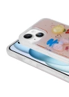 Apple iPhone 14 Kılıf Kabartma Figürlü Parlak Zore Minimini Silikon Kapak