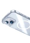 Apple iPhone 14 Kılıf Magsafe Şarj Özellikli Benks Magnetic Shiny Glass Serisi Kapak
