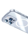 Apple iPhone 14 Pro Kılıf Magsafe Şarj Özellikli Benks Magnetic Shiny Glass Serisi Kapak