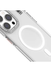 More TR Apple iPhone 14 Pro Max Kılıf Magsafe Şarj Özellikli Şeffaf Youngkit Crystal Shield Serisi Kapak