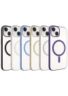 More TR Apple iPhone 15 Plus Kılıf Zore Wireless Şarj Özellikli Pixel Magsafe Kapak