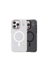 Apple iPhone 15 Pro Kılıf Magsafe Şarj Özellikli Standlı Metal Kamera Çerçeveli Mat Recci Glaze Serisi Kapak