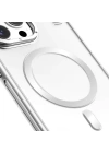 Apple iPhone 15 Pro Max Kılıf Magsafe Şarj Özellikli Sararma Önleyici Youngkit Crystal Grid Kapak