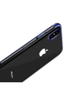 Apple iPhone X Kılıf Zore Dört Köşeli Lazer Silikon Kapak