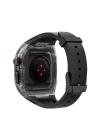 Apple Watch 42mm Wiwu Wi-WB013 Rambo Serisi 2in1 Şeffaf PC Kasa Koruyuculu Kauçuk Kordon