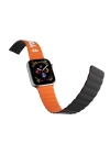 Apple Watch 44mm Kordon Youngkit Classical Magnetik Tak Çıkar Silikon Strap Kayış