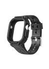 Apple Watch 44mm Wiwu Wi-WB014 Armor Serisi 2in1 Sert PC Kasa Koruyuculu Silikon Kordon