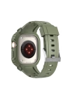 Apple Watch 44mm Wiwu Wi-WB014 Armor Serisi 2in1 Sert PC Kasa Koruyuculu Silikon Kordon