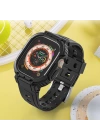 Apple Watch 44mm Wiwu Wi-WB014 Armor Serisi 2in1 Sert PC Kasa Koruyuculu Silikon Kordon