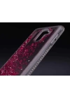 Galaxy J8 Kılıf Zore Sıralı Taşlı Sıvılı Silikon
