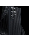 Galaxy S24 Kılıf Karbon Fiber Magsafe Şarj Özellikli Benks Hybrid ArmorPro 600D Kevlar Kapak