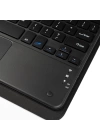 Galaxy Tab S7 Plus T970 Zore Border Keyboard Bluetooh Bağlantılı Standlı Klavyeli Tablet Kılıfı