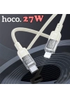 Hoco U129 Transparan Type-C to Lightning  Data ve Şarj Kablosu 1m