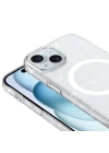 iPhone 14 Plus Kılıf Zore Magsafe Şarj Özellikli Simli Şeffaf Arka Yüzey Erdos Silikon Kapak