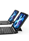 More TR Apple iPad Air 10.9 2022 (5.Nesil) Wiwu Keyboard Folio Kablosuz Klavyeli Kılıf