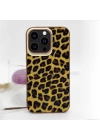 More TR Apple iPhone 13 Kılıf Kajsa Glamorous Serisi Leopard Combo Kapak