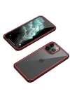 More TR Apple iPhone 13 Pro Max Kılıf Zore Dor Silikon Temperli Cam Kapak